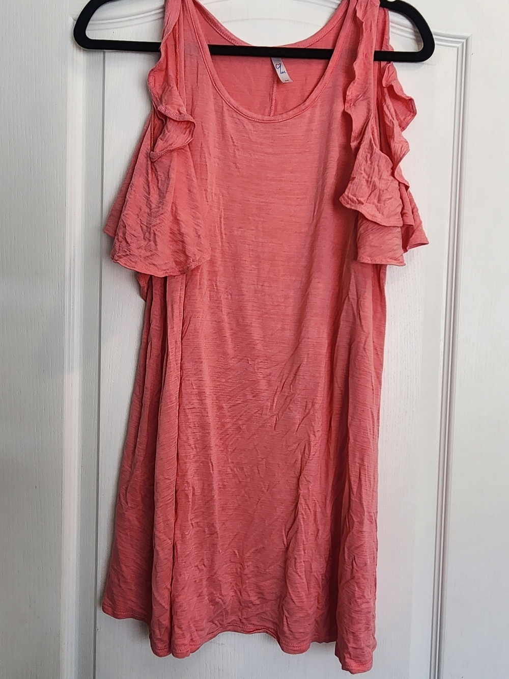 Yee Women's Coral Ruffle Sleeve Midi Dress M Euc